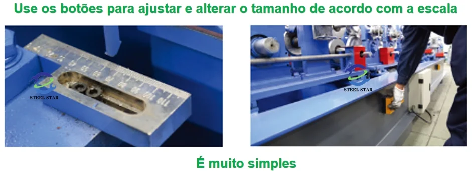 máquina de conformação de rolos cz, modelo de ajuste